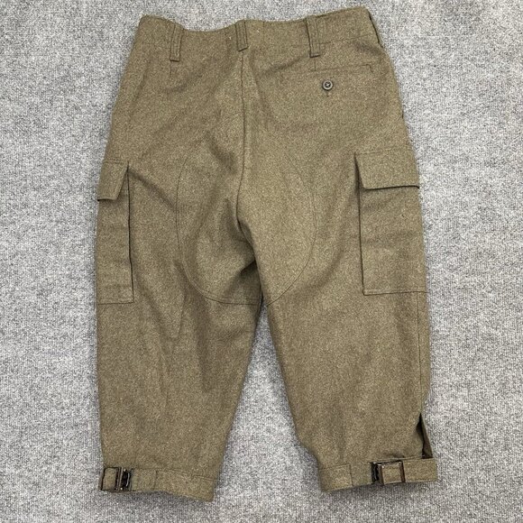 Vintage 70s Military Wool 3/4 Pants Trousers Feuchter Ringelai 8405-12-151-9790